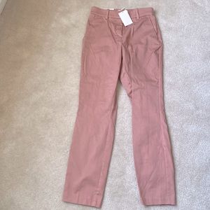 Light pink ankle length elastic waist pants